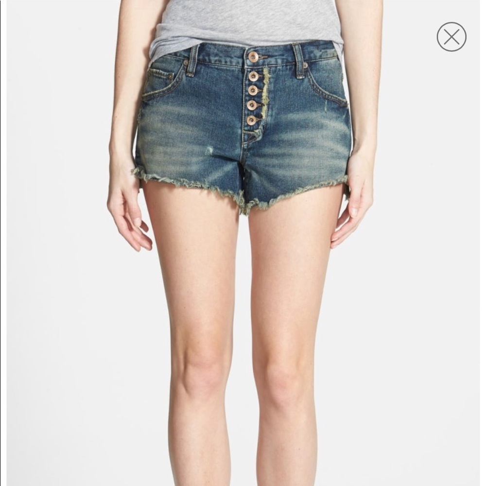 Free People denim shorts